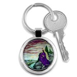 Jesus Overlooking Jerusalem - Ave Hurley of ArtRevu - Key Chain (Round)