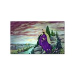 Jesus Overlooking Jerusalem - Ave Hurley of ArtRevu - Sticker (Rectangular)