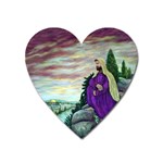 Jesus Overlooking Jerusalem - Ave Hurley of ArtRevu - Magnet (Heart)