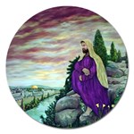 Jesus Overlooking Jerusalem - Ave Hurley of ArtRevu - Magnet 5  (Round)