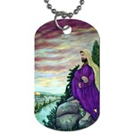 Jesus Overlooking Jerusalem - Ave Hurley of ArtRevu - Dog Tag (One Side)