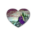 Jesus Overlooking Jerusalem-[1] by AveHurley of ArtRevu - Heart Coaster (4 pack)