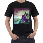 Jesus Overlooking Jerusalem-by AveHurley of ArtRevu- Men s T-Shirt (Black)