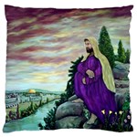 Jesus Overlooking Jerusalem-by AveHurley of ArtRevu - LARGE Cushion Case (Two Sides)