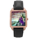 Jesus Overlooking Jerusalem - Ave Hurley of ArtRevu - Rose Gold Leather Watch 