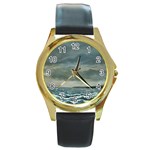 Catalanos -AveHurley ArtRevu.com- Round Gold Metal Watch