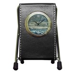 Catalanos -AveHurley ArtRevu.com- Pen Holder Desk Clock
