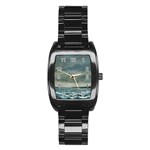 Catalanos -AveHurley ArtRevu.com- Stainless Steel Barrel Watch