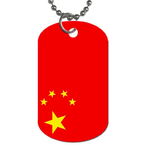 China Flag Dog Tag (One Side) from ArtsNow.com Front