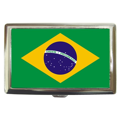 Brazil Flag Cigarette Money Case from ArtsNow.com Front