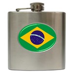 Brazil Flag Hip Flask (6 oz)