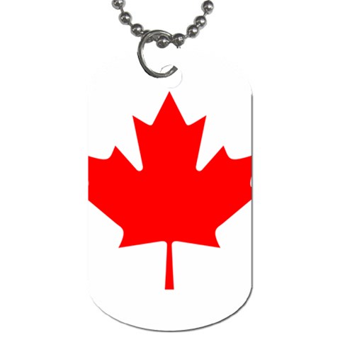 Canada Flag Dog Tag (One Side) from ArtsNow.com Front