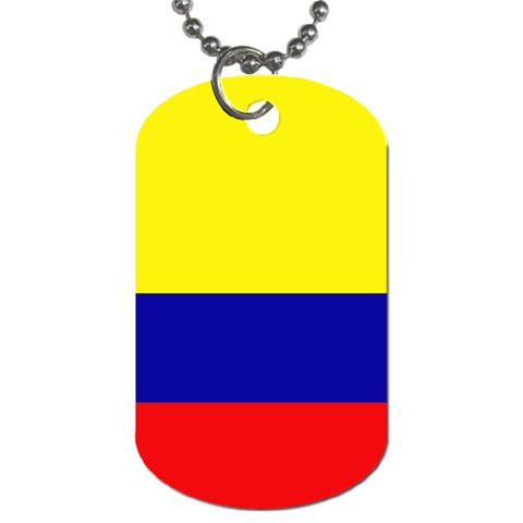 Colombia Flag Dog Tag (Two Sides) from ArtsNow.com Front