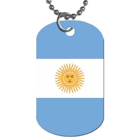 Argentina Flag Dog Tag (One Side) from ArtsNow.com Front