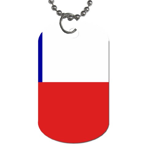 Chile Flag Dog Tag (One Side) from ArtsNow.com Front