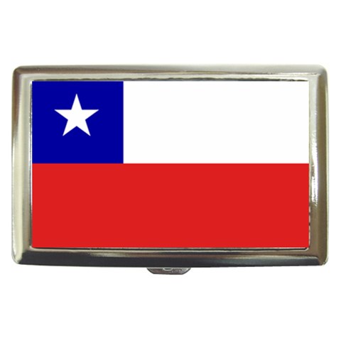 Chile Flag Cigarette Money Case from ArtsNow.com Front