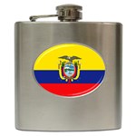 Ecuador Flag Hip Flask (6 oz)