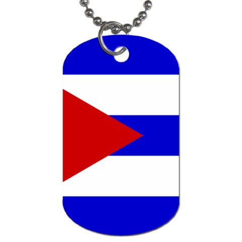 Cuba Flag Dog Tag (One Side) from ArtsNow.com Front