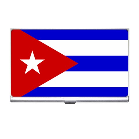 Cuba Flag Business Card Holder from ArtsNow.com Front