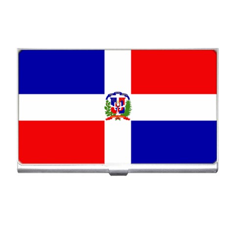 Dominican Republic Flag Business Card Holder from ArtsNow.com Front