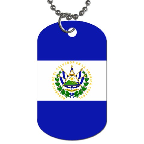 El Salvador Flag Dog Tag (One Side) from ArtsNow.com Front