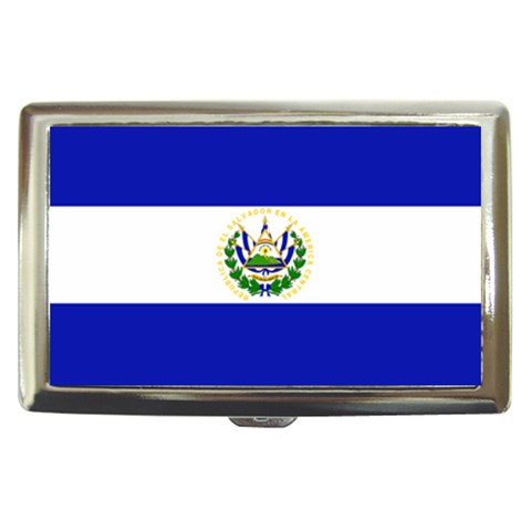 El Salvador Flag Cigarette Money Case from ArtsNow.com Front