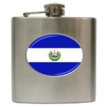 El Salvador Flag Hip Flask (6 oz)
