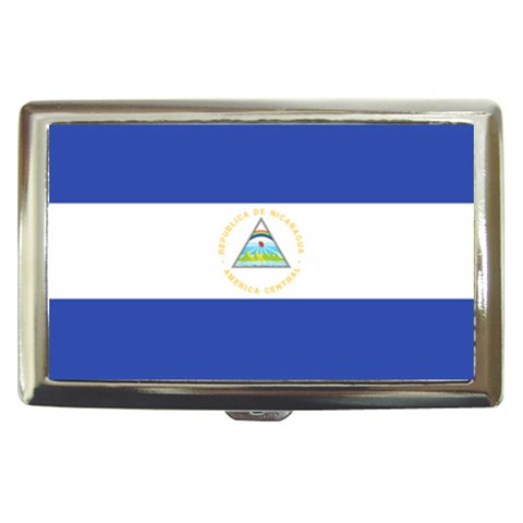 Nicaragua Flag Cigarette Money Case from ArtsNow.com Front