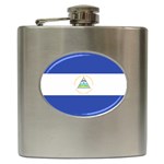 Nicaragua Flag Hip Flask (6 oz)