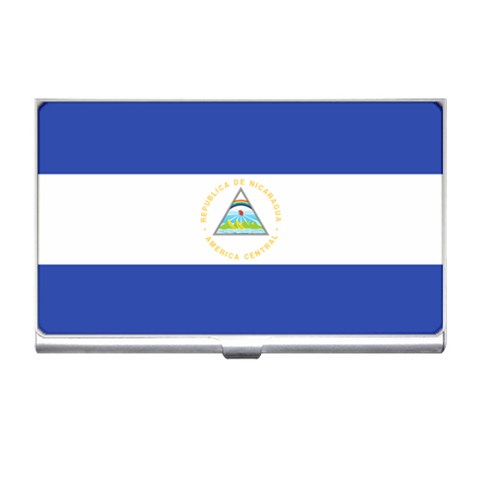 Nicaragua Flag Business Card Holder from ArtsNow.com Front