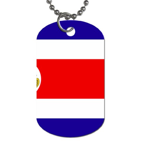 Costa Rica Flag Dog Tag (One Side) from ArtsNow.com Front
