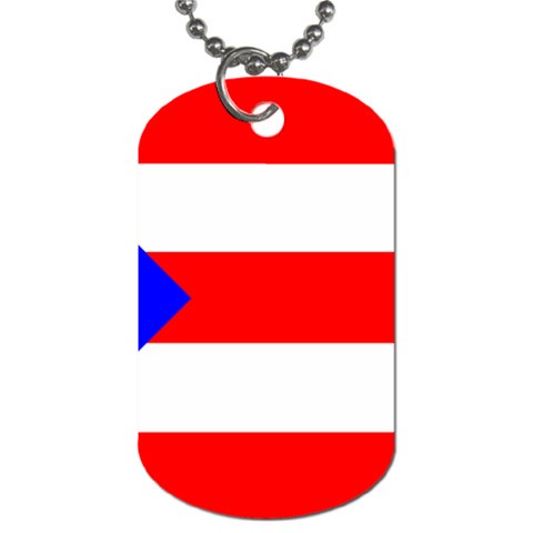 Puerto Rico Flag Dog Tag (One Side) from ArtsNow.com Front