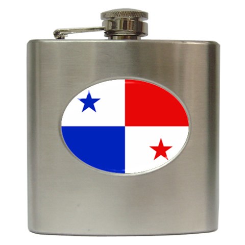 Panama Flag Hip Flask (6 oz) from ArtsNow.com Front