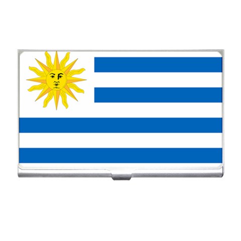 Uruguay Flag Business Card Holder from ArtsNow.com Front