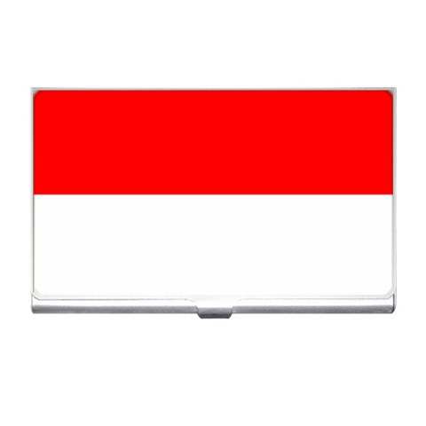Indonesia Flag Business Card Holder from ArtsNow.com Front