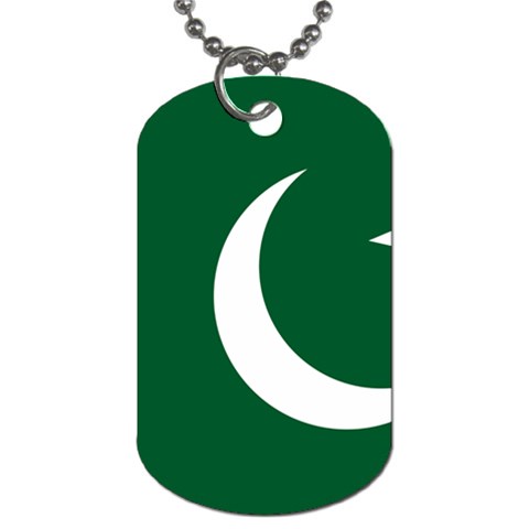 Pakistan Flag Dog Tag (One Side) from ArtsNow.com Front