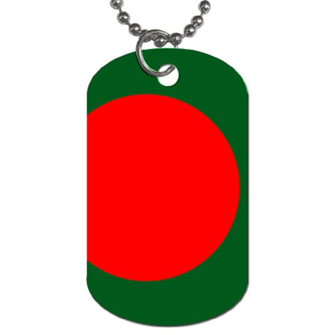 Bangladesh Flag Dog Tag (One Side) from ArtsNow.com Front