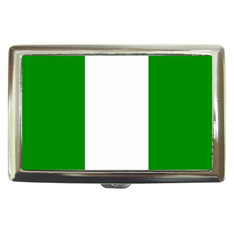 Nigeria Flag Cigarette Money Case from ArtsNow.com Front
