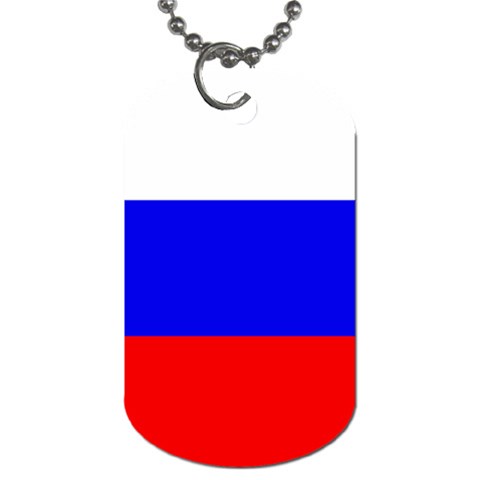 Russia Flag Dog Tag (One Side) from ArtsNow.com Front