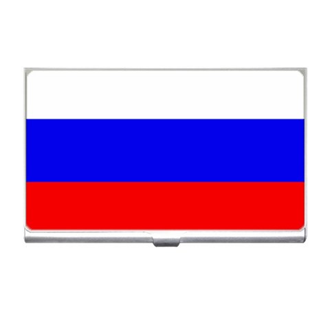 Russia Flag Business Card Holder from ArtsNow.com Front