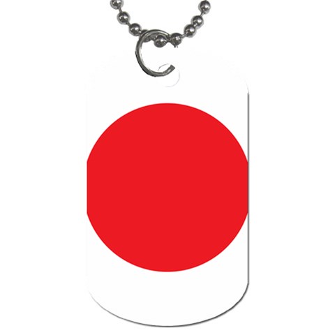 Japan Flag Dog Tag (One Side) from ArtsNow.com Front