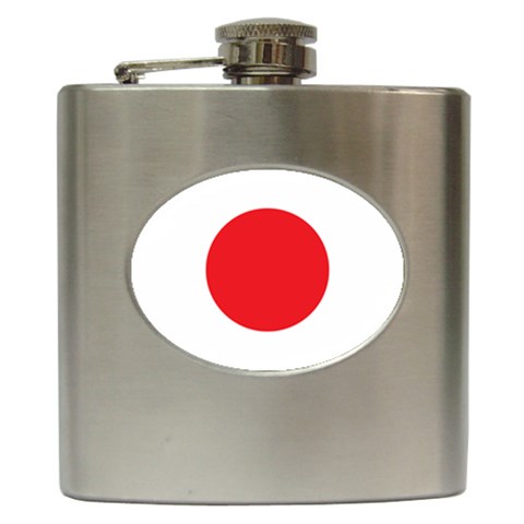 Japan Flag Hip Flask (6 oz) from ArtsNow.com Front