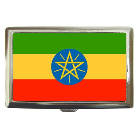 Ethiopia Flag Cigarette Money Case from ArtsNow.com Front