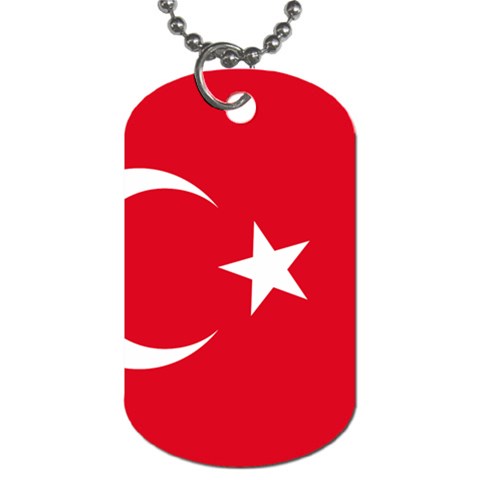 Turkey Flag Dog Tag (One Side) from ArtsNow.com Front