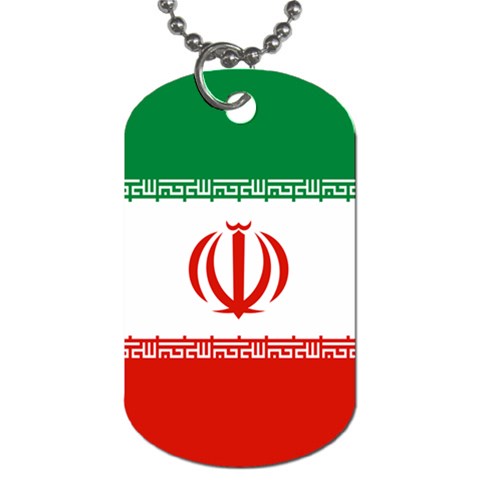 Iran Flag Dog Tag (One Side) from ArtsNow.com Front