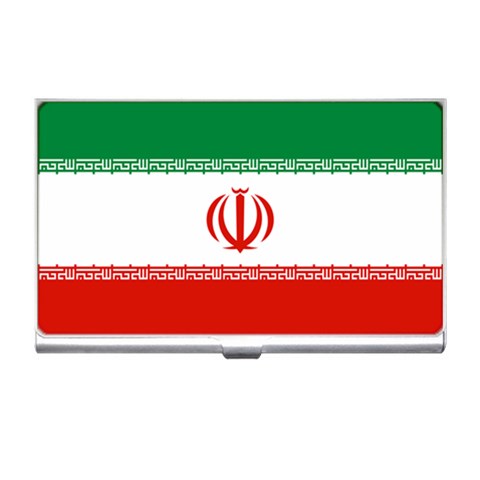 Iran Flag Business Card Holder from ArtsNow.com Front