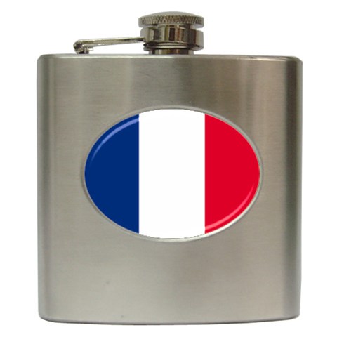 France Flag Hip Flask (6 oz) from ArtsNow.com Front