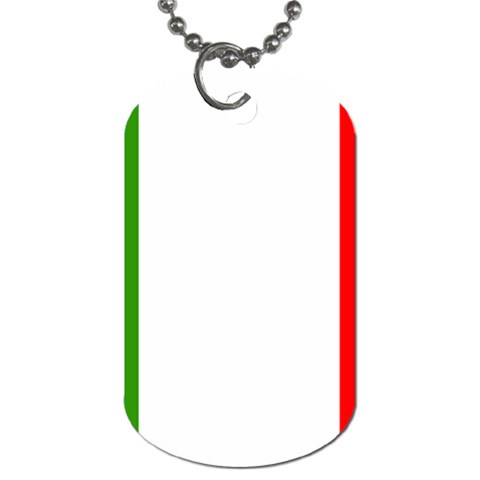 Italy Flag Dog Tag (One Side) from ArtsNow.com Front