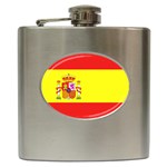 Spain Flag Hip Flask (6 oz)