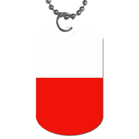 Poland Flag Dog Tag (One Side) from ArtsNow.com Front